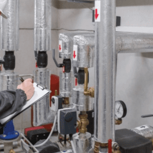 HVAC technician ensuring equipment is up to code near me